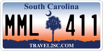 SC license plate MML411