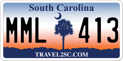 SC license plate MML413
