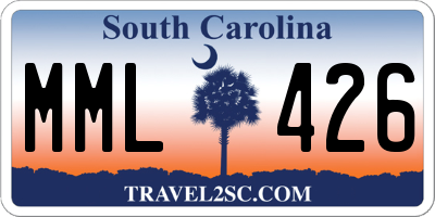 SC license plate MML426