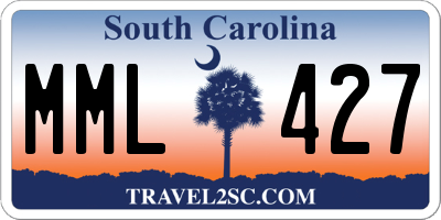 SC license plate MML427