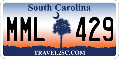 SC license plate MML429
