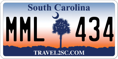 SC license plate MML434