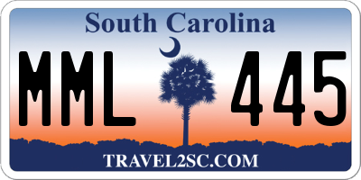 SC license plate MML445