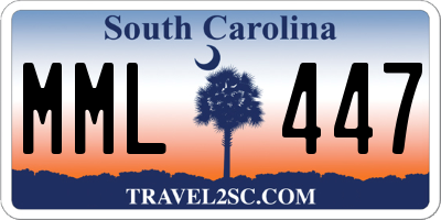 SC license plate MML447