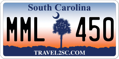SC license plate MML450