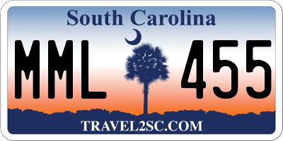 SC license plate MML455