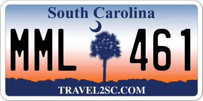 SC license plate MML461