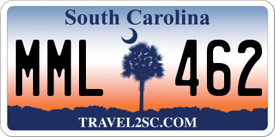 SC license plate MML462