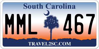 SC license plate MML467