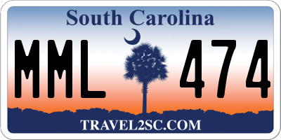 SC license plate MML474