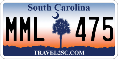 SC license plate MML475
