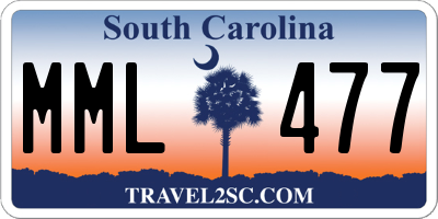 SC license plate MML477