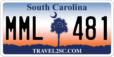 SC license plate MML481