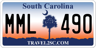 SC license plate MML490