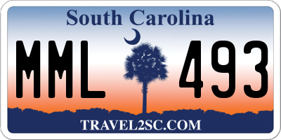 SC license plate MML493
