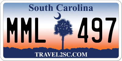 SC license plate MML497