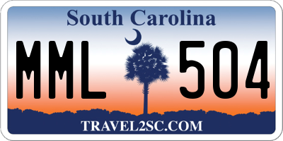 SC license plate MML504