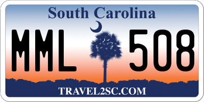 SC license plate MML508
