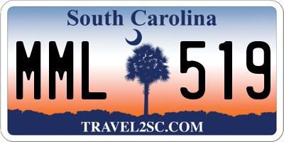SC license plate MML519