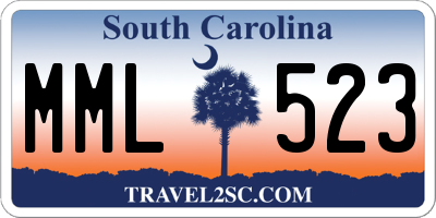 SC license plate MML523