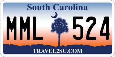 SC license plate MML524
