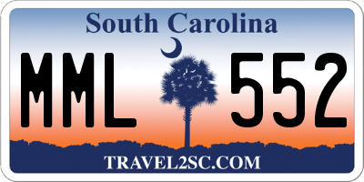SC license plate MML552
