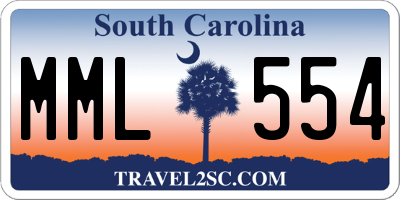 SC license plate MML554