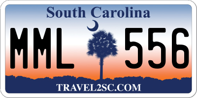 SC license plate MML556
