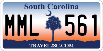 SC license plate MML561