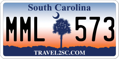 SC license plate MML573
