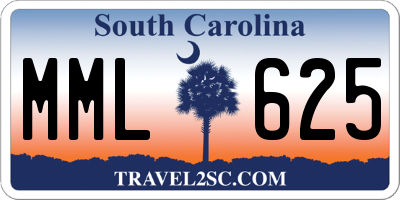 SC license plate MML625