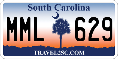 SC license plate MML629