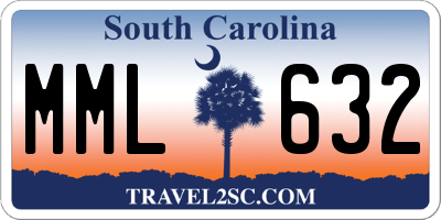 SC license plate MML632