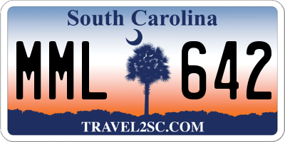 SC license plate MML642