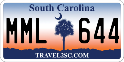 SC license plate MML644