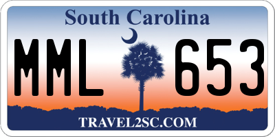 SC license plate MML653
