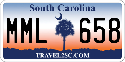 SC license plate MML658