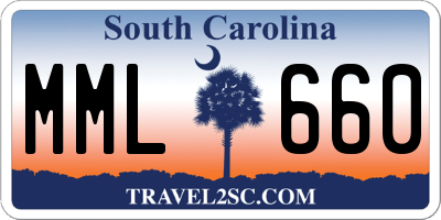 SC license plate MML660