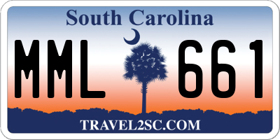 SC license plate MML661