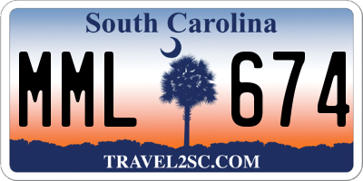 SC license plate MML674