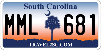 SC license plate MML681