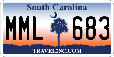 SC license plate MML683