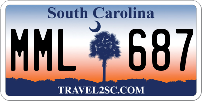 SC license plate MML687