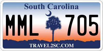 SC license plate MML705