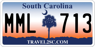SC license plate MML713