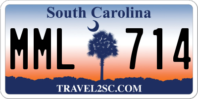 SC license plate MML714