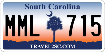 SC license plate MML715