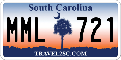 SC license plate MML721