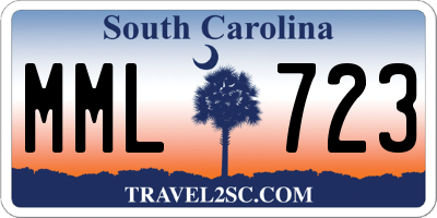 SC license plate MML723