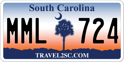 SC license plate MML724